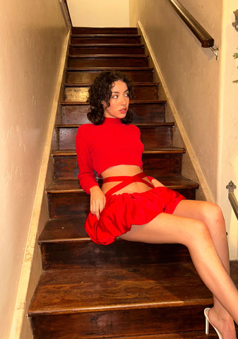 Rebellious Flirt Bubble Mini Skirt