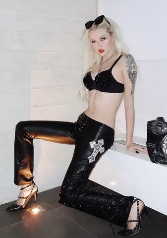 Ring In The Bling Lace-Up Trousers