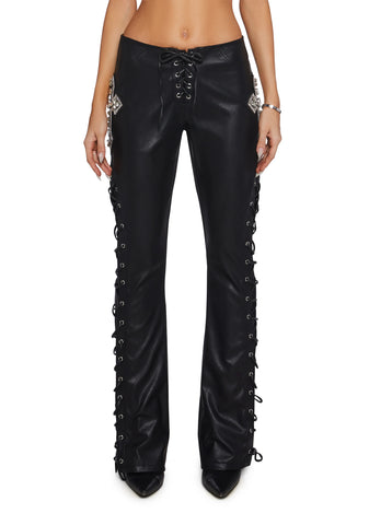 Ring In The Bling Lace-Up Trousers