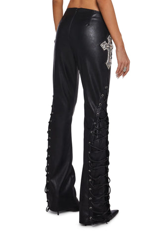 Ring In The Bling Lace-Up Trousers