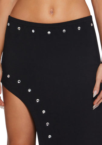 Relentless Glam Asymmetrical Maxi Skirt