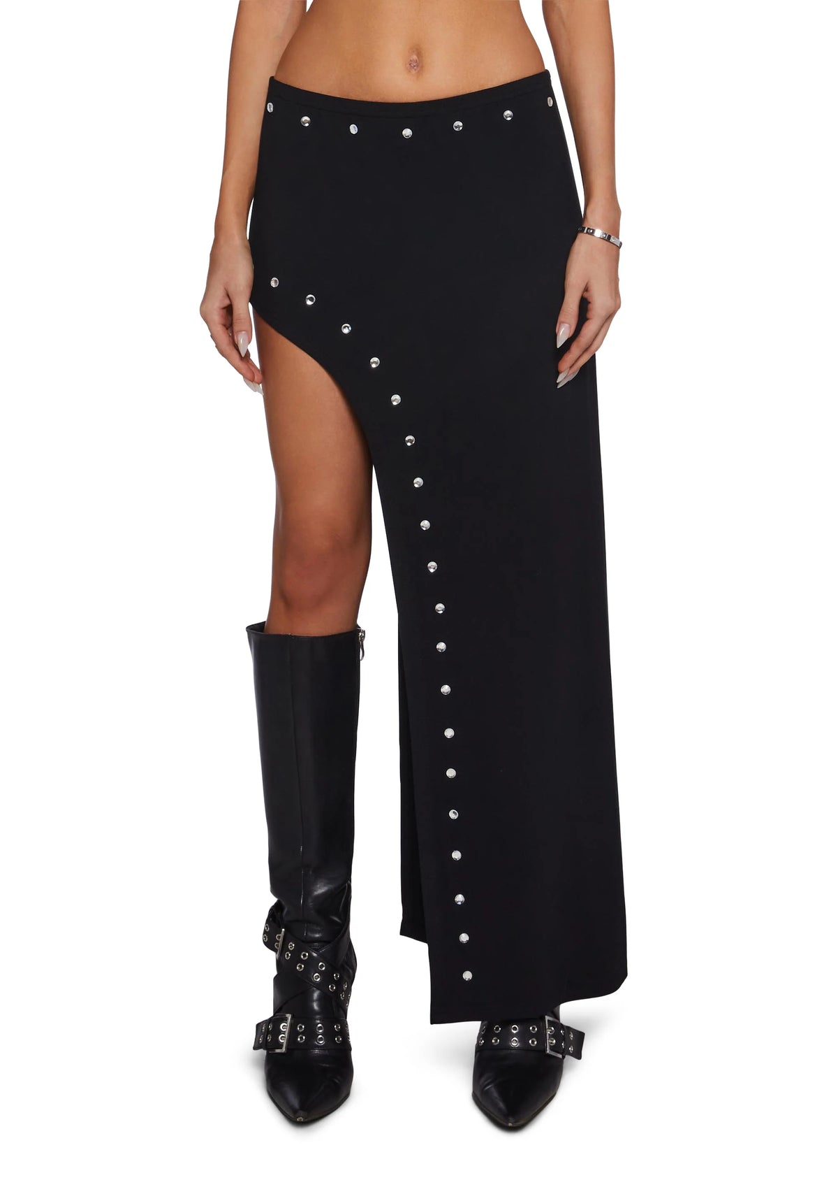 Relentless Glam Asymmetrical Maxi Skirt