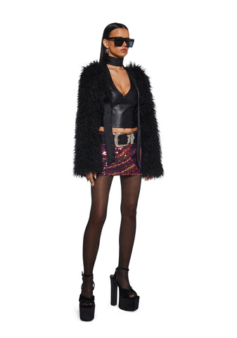 City Sparks Sequined Skirt