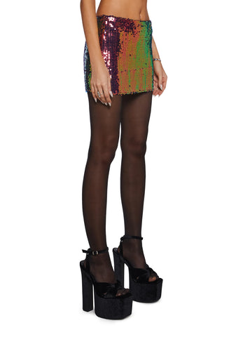 City Sparks Sequined Skirt
