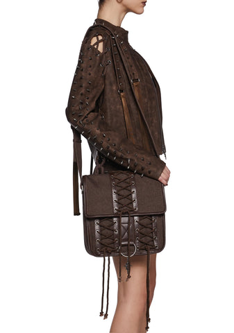 Warp Lace-Up Messenger Bag