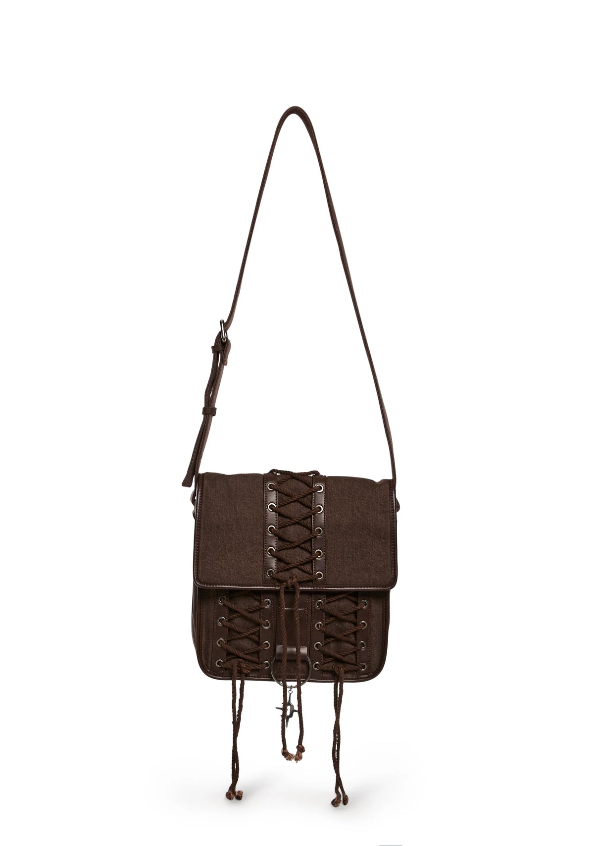 Warp Lace-Up Messenger Bag