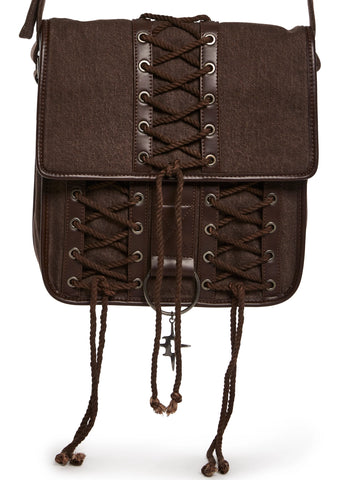 Warp Lace-Up Messenger Bag