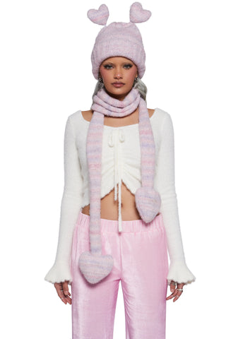 Snow Kisses Beanie And Scarf Set