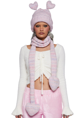 Snow Kisses Beanie And Scarf Set