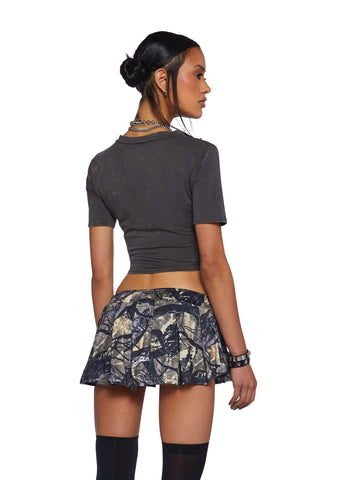 After The Afterparty Short Sleeve Top - Gray