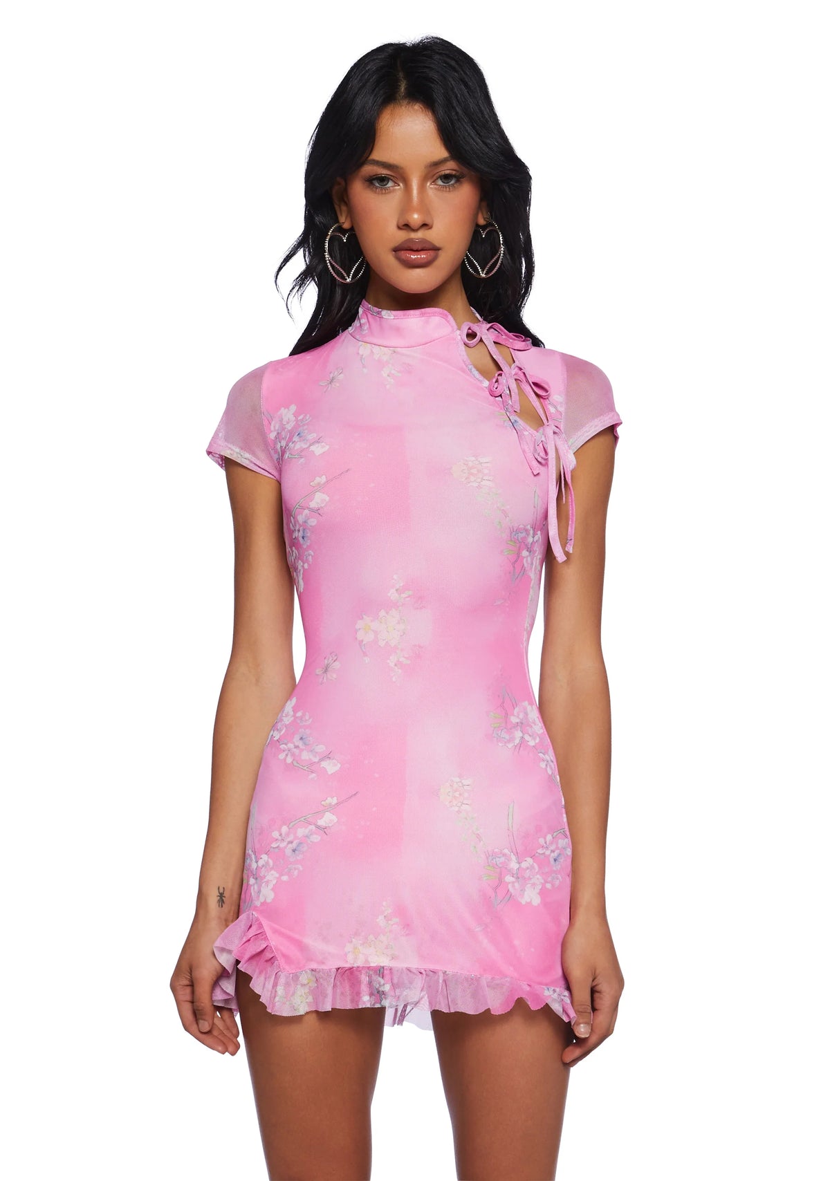 Up Too Late Mini Dress - Pink