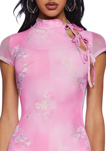 Up Too Late Mini Dress - Pink