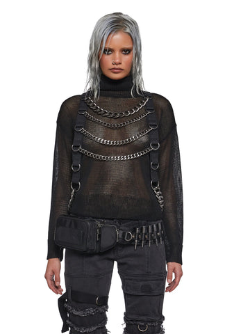Warp Chain Harness Sweater