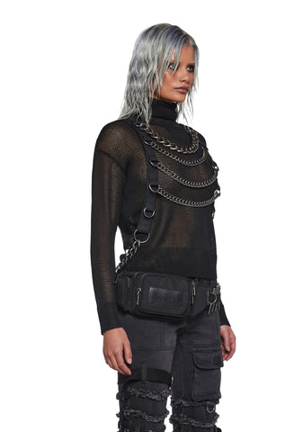 Warp Chain Harness Sweater