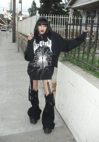 Looming Goth Zip-Up Hoodie