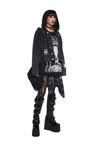 Fatal Hour Hooded Denim Jacket