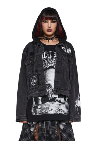 Fatal Hour Hooded Denim Jacket