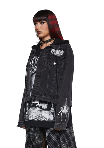 Fatal Hour Hooded Denim Jacket