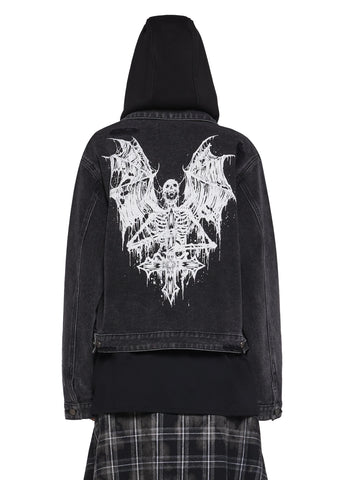 Fatal Hour Hooded Denim Jacket
