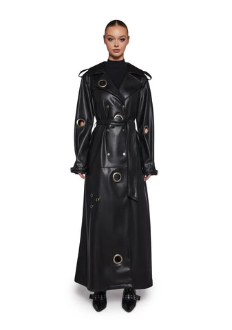 Misbehaving Motto Trench Coat