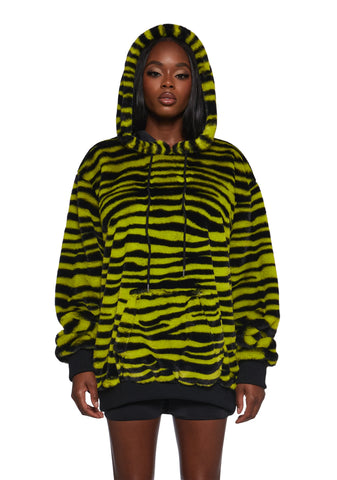 Wild Streak Faux Fur Hoodie