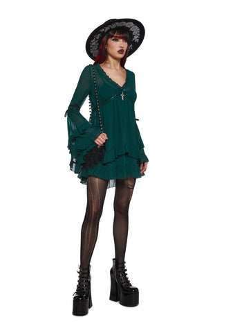 Real Divinity Mini Dress - Green