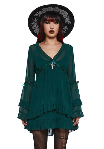 Real Divinity Mini Dress - Green