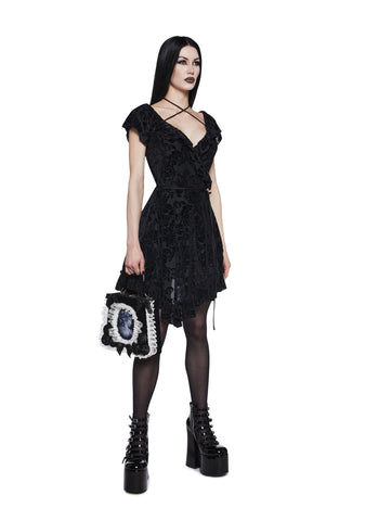 Wildflower Dreams Wrap Dress - Black