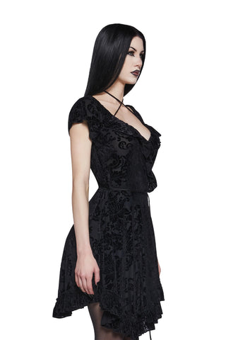 Wildflower Dreams Wrap Dress - Black