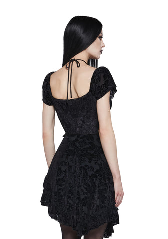 Wildflower Dreams Wrap Dress - Black