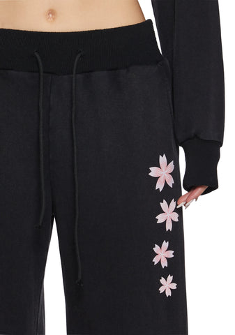 Sakura Wide Leg Sweatpants