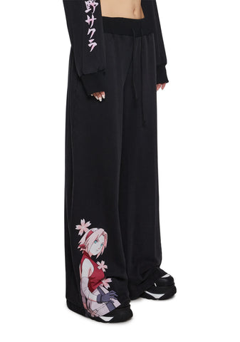 Sakura Wide Leg Sweatpants