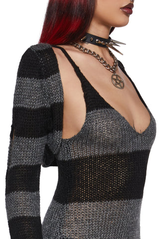 Grunge Space Sweater Dress And Shrug Set