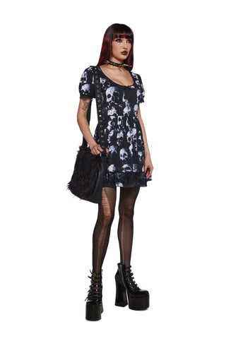 Wayward Skulls Babydoll Dress
