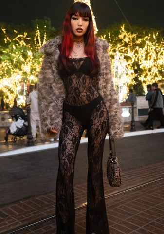 Enraptured Nightfall Lace Jumpsuit