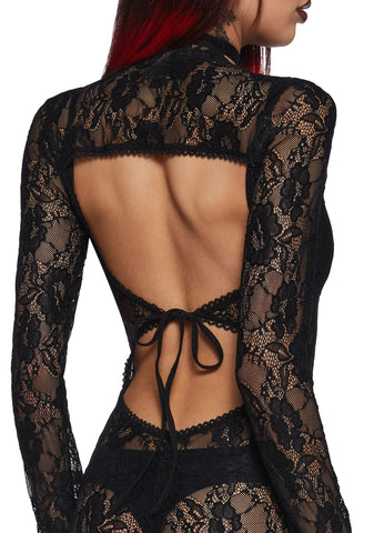 Enraptured Nightfall Lace Jumpsuit