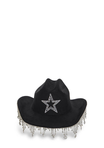 Tinsel Town Rhinestone Cowboy Hat - Black