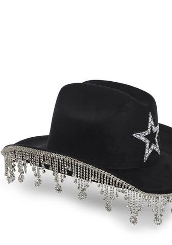 Tinsel Town Rhinestone Cowboy Hat - Black