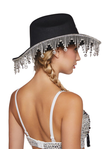 Tinsel Town Rhinestone Cowboy Hat - Black