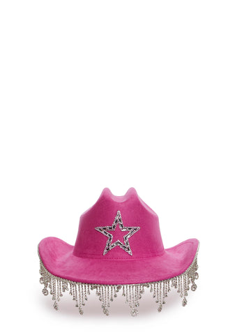 Tinsel Town Rhinestone Cowboy Hat - Pink