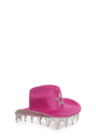 Tinsel Town Rhinestone Cowboy Hat - Pink