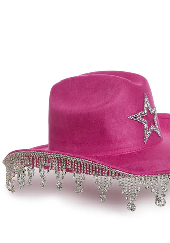 Tinsel Town Rhinestone Cowboy Hat - Pink