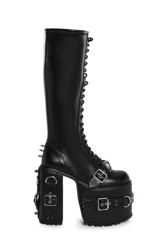 Heart To Break Knee High Stretch Boots