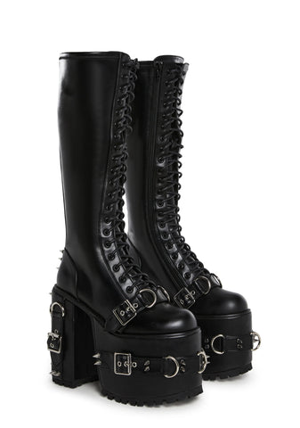 Heart To Break Knee High Stretch Boots