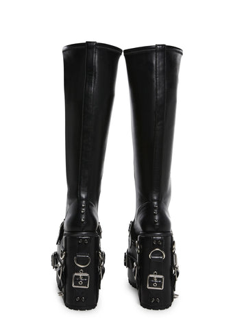 Heart To Break Knee High Stretch Boots