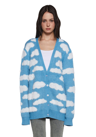 Lucy In The Sky Cloud Print Cardigan