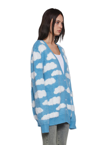 Lucy In The Sky Cloud Print Cardigan