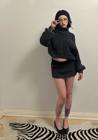 Warp Washed Sweater Skirt