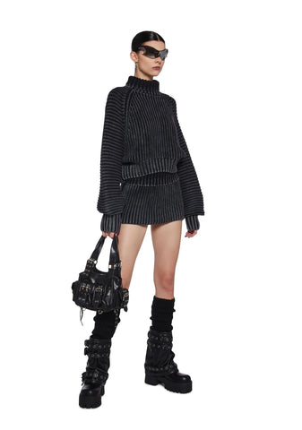 Warp Washed Sweater Skirt