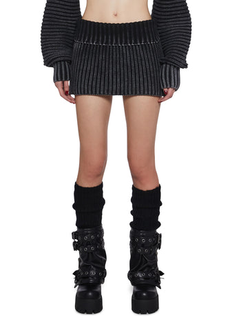 Warp Washed Sweater Skirt